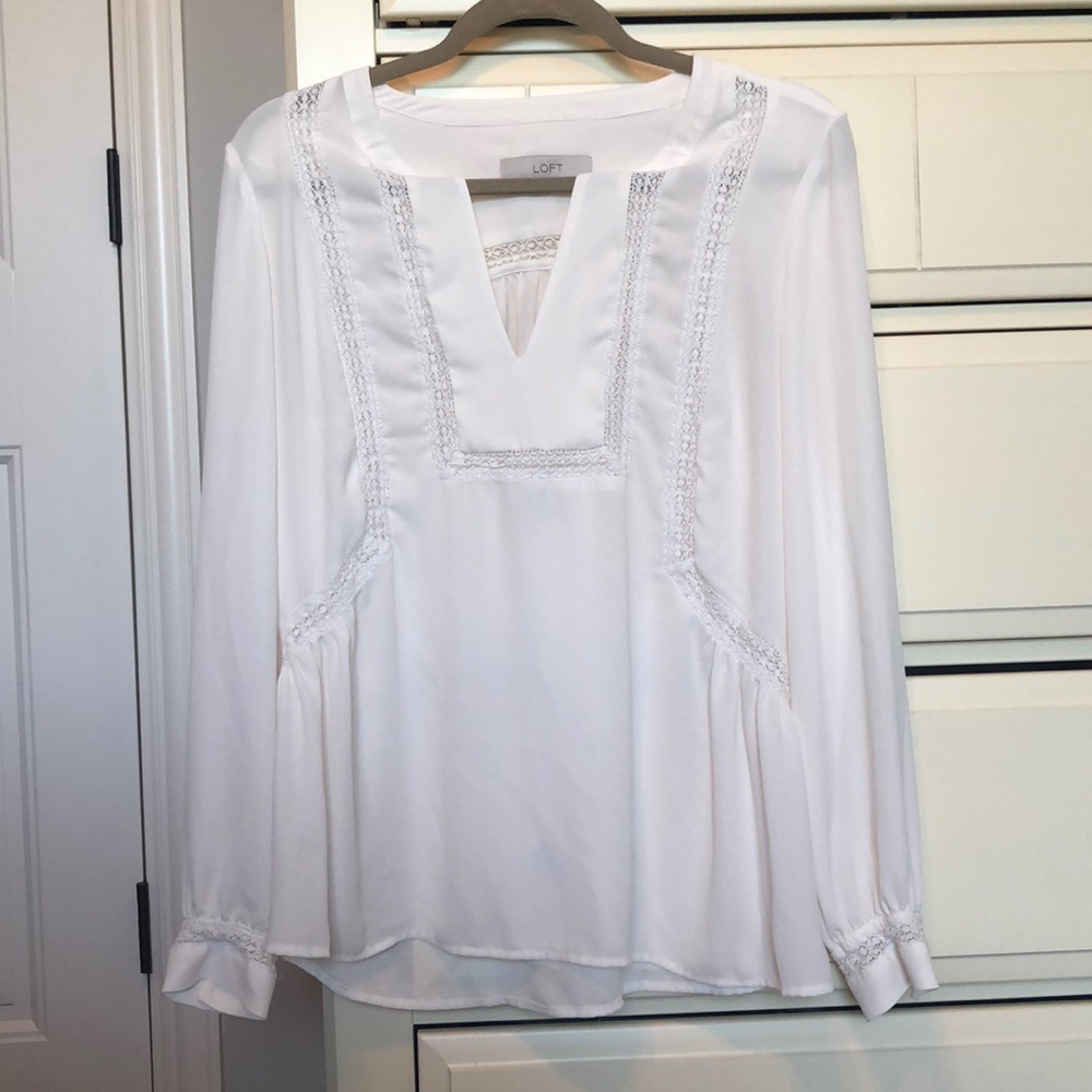 Loft White Blouse